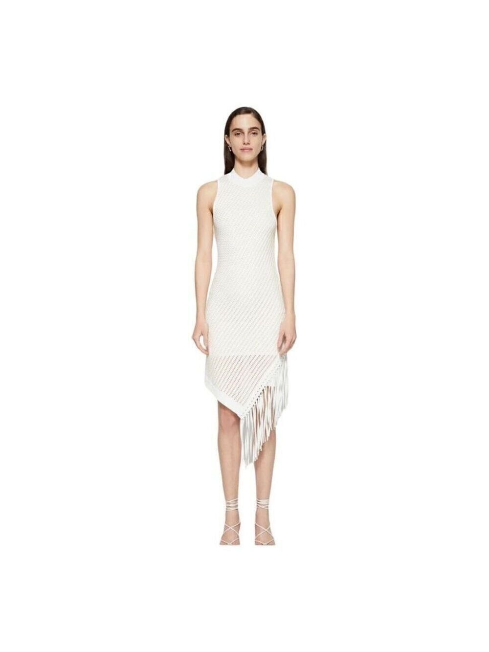 JONATHAN SIMKHAI Ivory Chelle Pointelle Dress Size Large
